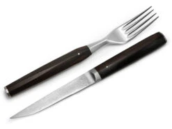 Besteck-Set WAKISASHI, Damastmesser Mit Gabel -Berühmter Geschirr Laden besteck set wakisashi damastmesser mit gabel 1