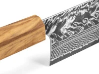 Damastmesser Nakiri 165 SG2, 63 Lagen, Olive 7 Damastmesser Nakiri 165 SG2, 63 Lagen, Olive – Bild 5