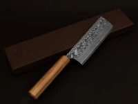 Damastmesser Nakiri 165 SG2, 63 Lagen, Olive 10 Damastmesser Nakiri 165 SG2, 63 Lagen, Olive – Bild 8