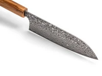 Damastmesser Santoku 170 SG2, 63 Lagen, Olive 9 Damastmesser Santoku 170 SG2, 63 Lagen, Olive – Bild 7