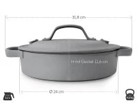 Gusseisen Topf OIGEN, Flach, 24 Cm 8 Gusseisen Topf OIGEN, Flach, 24 Cm – Bild 6