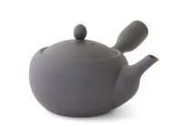 Japanische Teekanne Anzu Kurokusube, Banko Yaki, 320 Ml, Teesieb Aus Ton