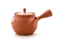 Japanische Teekanne Tokoname Sakura Momo 3 Japanische Teekanne Tokoname Sakura Momo