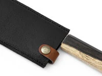 Messerhülle Leder Nakiri, Schwarz 4 Messerhülle Leder Nakiri, Schwarz – Bild 2