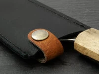 Messerhülle Leder Nakiri, Schwarz 7 Messerhülle Leder Nakiri, Schwarz – Bild 5