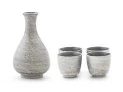 Sake Set Silber, 1 Karaffe, 4 Becher 15 Sake Set Silber, 1 Karaffe, 4 Becher -Berühmter Geschirr Laden sake set silber 1 karaffe 4 becher 1