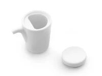 Sojasoßenkännchen, Porzellan Weiß 5 Sojasoßenkännchen, Porzellan Weiß – Bild 3