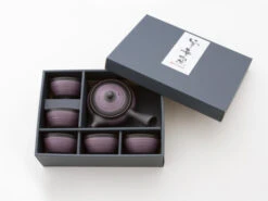 Teeservice Kurohira Murasakisujime, 6-teilig -Berühmter Geschirr Laden teeservice kurohira murasakisujime 6 telig 1