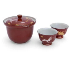 Teeservice Shiboridashi Akaji Kingin Tsuru -Berühmter Geschirr Laden teeservice shiboridashi akaji kingin tsuru 1