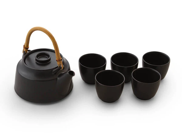 Teeservice T.Kato, Schwarz, 6-teilig 13 Teeservice T.Kato, Schwarz, 6-teilig – Bild 11